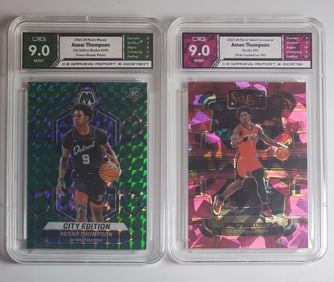 Ausar Thompson Rookie & Amen Thompson Rookie 24/99 Graded 9