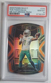 Tua Tagovailoa Rookie Die-Cut Orange Prizm PSA 10