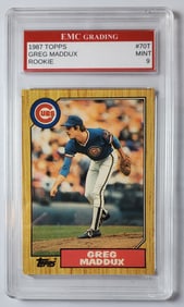 Greg Maddux Rookie 1987 Topps Gem Mint 9