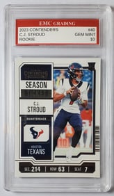 CJ Stroud Contenders Rookie Card Gem Mint 10
