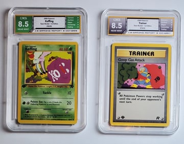 2 Pokemon 1st Edition Cards 2000 Koffing & Goop Gas Attack