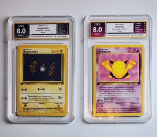 Magnemite 1st Edition, 2000 & Drowzee 1st Edition 2000 Pokemon Card Lot