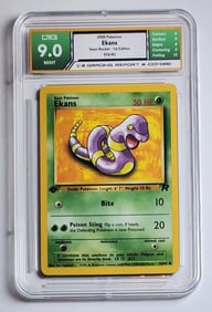 Ekans 1st Edition Pokemon Card 2000, Gem Mint 9