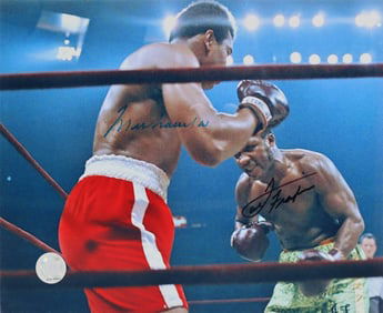 Joe Frazier & Muhammad Ali, Hand-Signed Authenticated Picture, 8"x10"