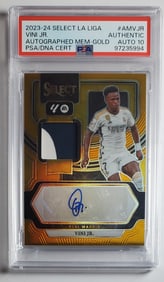 Vini Jr. Select La Liga Autographed card PSA 10