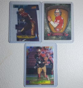 San Francisco 49ers Lot of 3 Superstars Montana, Rice, Owens