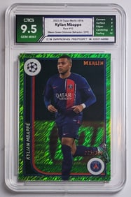 Kylian Mbappe Green Refractor 225/399 Gem Mint 9.5