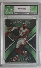 LeBron James Upper Deck Card Gem Mint 10