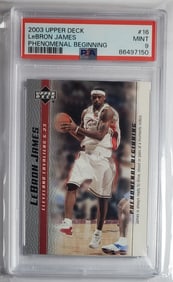 Lebron James Upper Deck Rookie #16 PSA 9