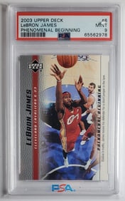 Lebron James Upper Deck Rookie #6 PSA 9