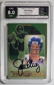 John Elway Donruss Autographed Card Gem Mint 8