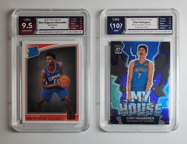 Shai Gilgeous-Alexander Rookie Gem Mint 9.5 & Chet Holmgren Rookie Gem Mint 10