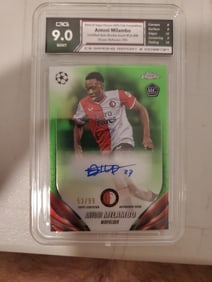 Antoni Milambo, Autographed 03-04 Topps Chrome UEFA Club Competitions, Rookie, Gem Mint 9 #2