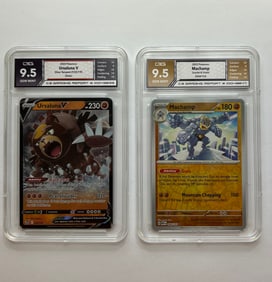 Ursaluna V 2022 Holo and Machamp 2023 Holo Gem Mint 9.5