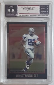 Emmit Smith Topps Bowman Chrome Card Gem Mint  9.5