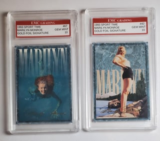 Marilyn Monroe Set of 2 Gem Mint 10 Cards