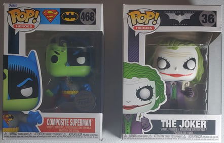 The Joker & Composite Superman Pop Dolls Unopened