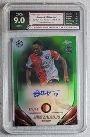 Antoni Milambo, Autographed 2024-24 Topps Chrome UEFA Club Competitions, Rookie, Gem Mint 9