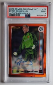 Peter Schmeichel Autograph-Orange PSA 9