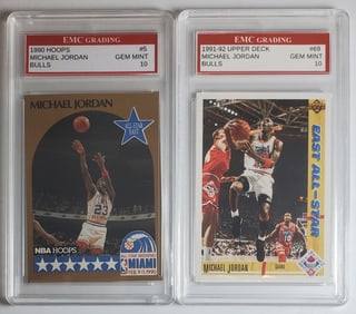 Michael Jordan Gem Mint 10 Cards from 2 Different All Star Games