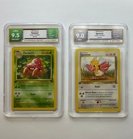 Parasect & Exeggutor 1999 1st Edition Pokemon Cards Gem Mint 9.5 & 9