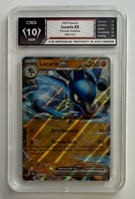 Lucario EX Holo Prismatic Evolution Gem Mint 10