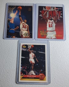 Michael Jordan, Scotty Pippen, Dennis Rodman Dunking Bulls!! 3 Card Set
