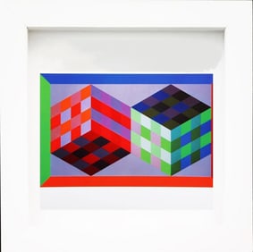 Victor Vasarely, "Tridim-J, 1968", Framed Monograph
