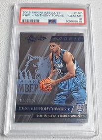 Karl Anthony Towns Rookie PSA 10 & Numbered /999