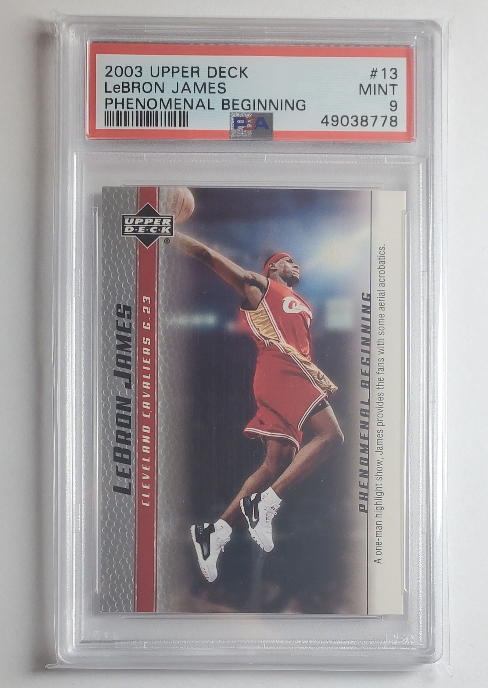 Lebron James Rookie Upper Deck PSA 9 (1 of 2)