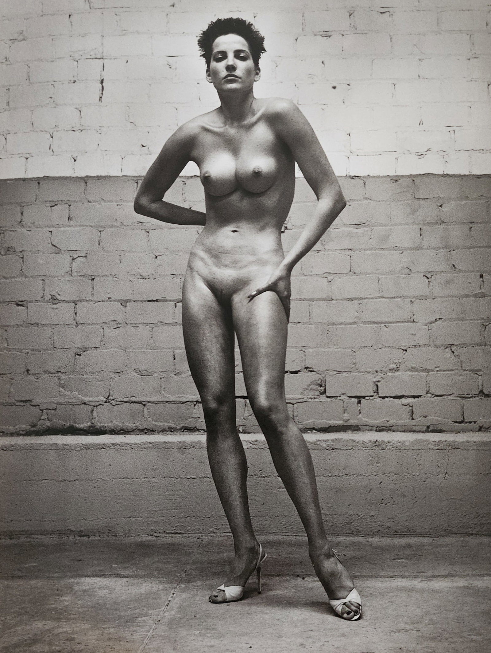 Helmut Newton 'Nude 1977 - 2002: Photographer: Helmut Newton Title/Subject: Nude Date Of Negative: 1997 - 2002 Type Of Print: Authentic Sheet Fed Photogravure/Heliogravure. Date Of Print: 2004 Paper: Medium weight, satin/matte finish