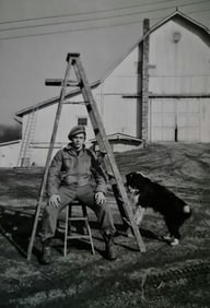 Dennis Stock, James Dean at barn, Fairmount Indiana