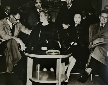 Marilyn Monroe, at a press conference in London, 1950's