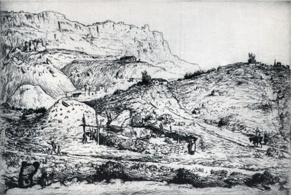 Mahonri Young,Walpi In Sunlight, 1939