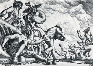 Paul Cadmus, Aspects of Suburban Life Polo Spill, 1939