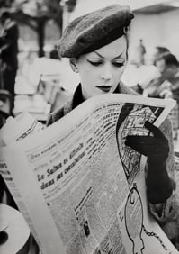 Richard Avedon, Dovima, Hat by DIor, Fouquet's, Paris, 1955