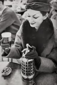 Richard Avedon, Dovima, Hat by Dior, Fouquet's, Paris, 1955 - 1