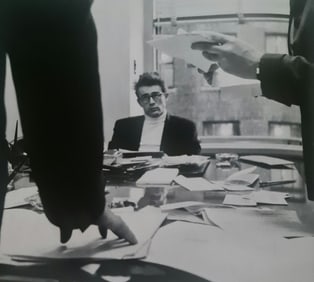 Denis Stock, James Dean in meeting, NYC