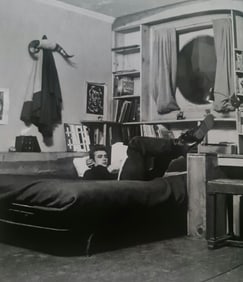 Dennis Stock, James Dean reading, NYC