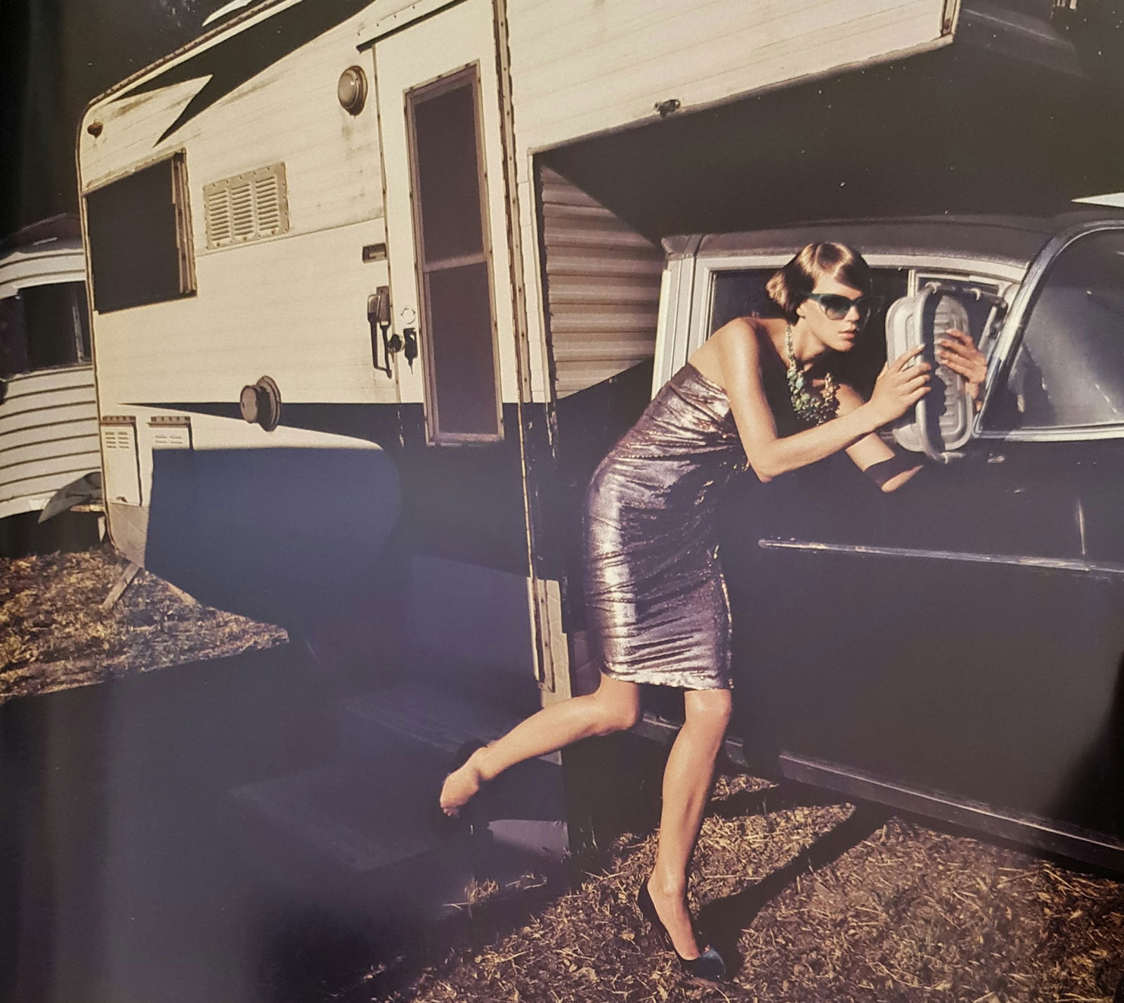 Jacques Olivar, Ray Ban Song, Altadena, California, 2008: Photographer: Jacques Olivar, born in Casablanca in 1941, was an advertising photographer and movie director before embracing fashion photography. Visual seduction and cinematic sensibility are keys t