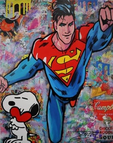 Jozza - Pop Art, 'Super Punch', Signed Acrylic Canvas Painting, 2024, 30"x24"