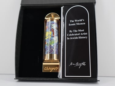 Marc Chagall, 'Dan', 24K Gold Plated Limited Edition Mezuzah w/ Silkscreen