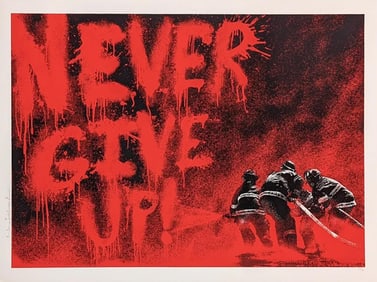 Mr. Brainwash, Superheroes L.A. Firefighters - Red, 2018