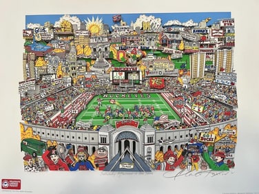 Charles Fazzino “Saturday Afternoon In The Shoe?? 3D Ohio State Buckeyes