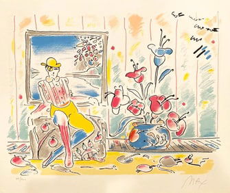 Peter Max Zero and Flowers Signed & Numbered Lithograph, 1978