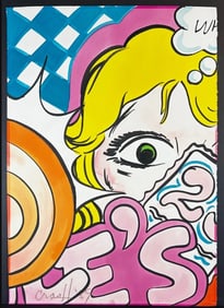 John Matos Crash Watercolor 1989 Pop/Graffiti /Street ART 1 of a kind