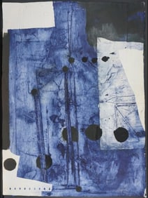 Antoni Clave, 'Untitled (Blue)', Signed Limited Edition, Embossed Etching