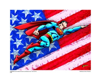 Warner Bros, Dc Comics, Superman, 'Patriotic Background', 16' X 20'