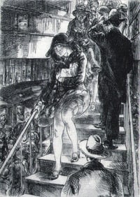 John Sloan, Subway Stairs, 1929