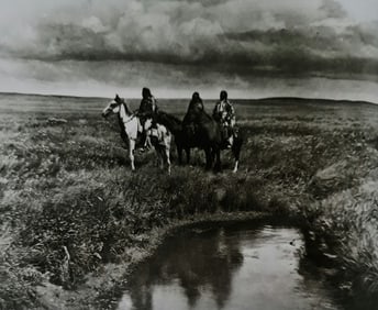 Edward S. Curtis, Three Chiefs, Piegan, 1900